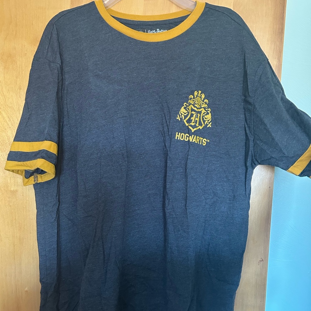 Hogwarts Crest T-Shirt in Gray and Gold